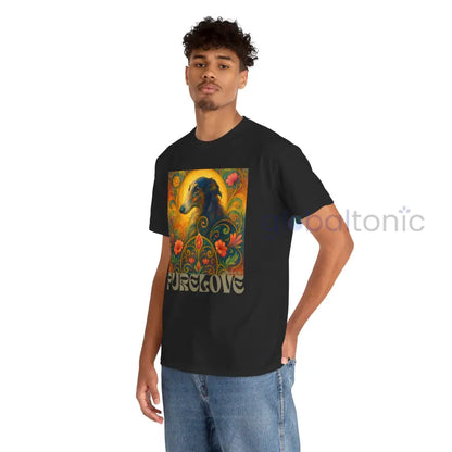 Borzoi Vintage Graphic T-Shirt – Unisex Cotton Tee for Dog Lovers T-Shirt