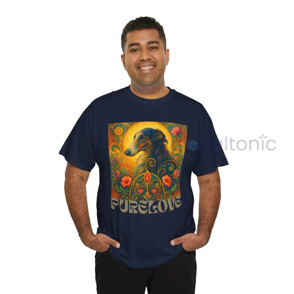 Borzoi Vintage Graphic T-Shirt – Unisex Cotton Tee for Dog Lovers T-Shirt