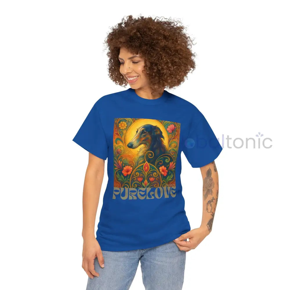 Borzoi Vintage Graphic T-Shirt – Unisex Cotton Tee for Dog Lovers T-Shirt