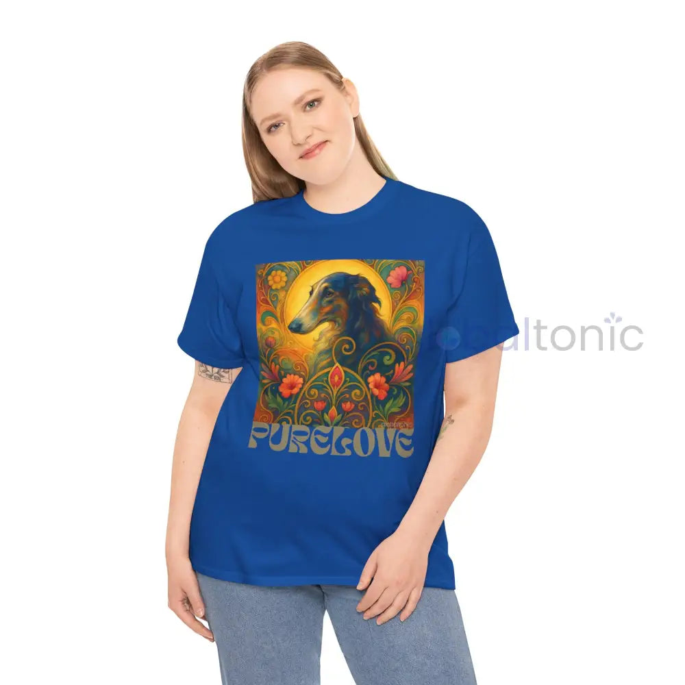 Borzoi Vintage Graphic T-Shirt – Unisex Cotton Tee for Dog Lovers T-Shirt