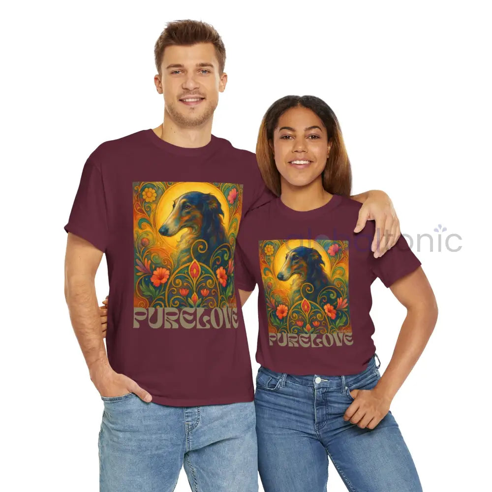 Borzoi Vintage Graphic T-Shirt – Unisex Cotton Tee for Dog Lovers T-Shirt