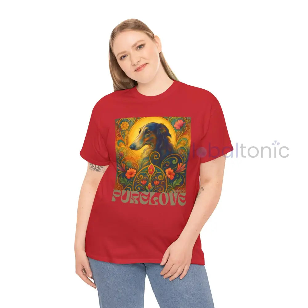 Borzoi Vintage Graphic T-Shirt – Unisex Cotton Tee for Dog Lovers T-Shirt