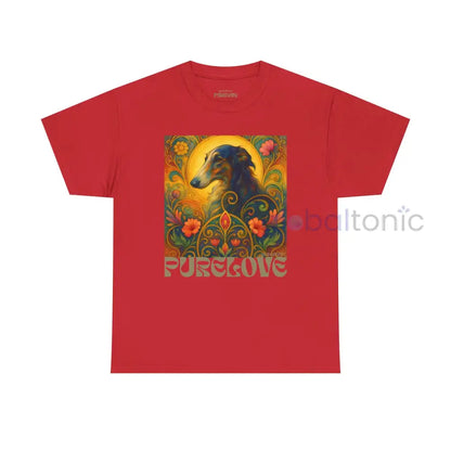 Borzoi Vintage Graphic T-Shirt – Unisex Cotton Tee for Dog Lovers Red / S T-Shirt