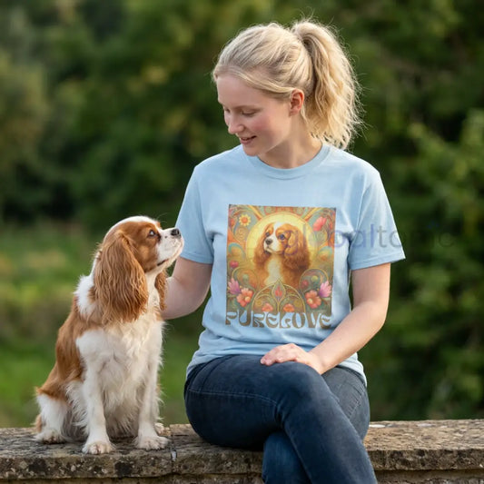 Cavalier King Charles Spaniel Vintage Graphic T-shirt - Unisex Cotton Tee for Dog Lovers - T-Shirt