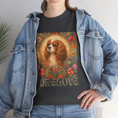 Cavalier King Charles Spaniel Vintage Graphic T-shirt - Unisex Cotton Tee for Dog Lovers - T-Shirt