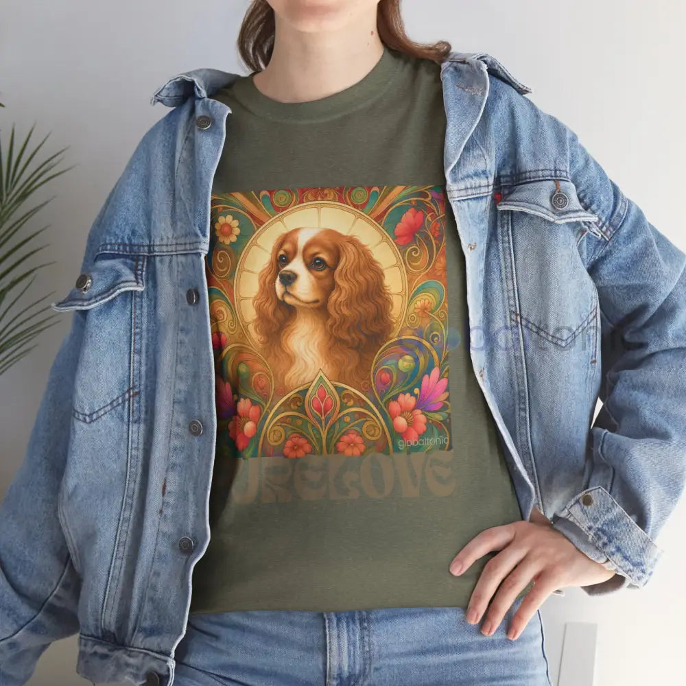 Cavalier King Charles Spaniel Vintage Graphic T-shirt - Unisex Cotton Tee for Dog Lovers - T-Shirt