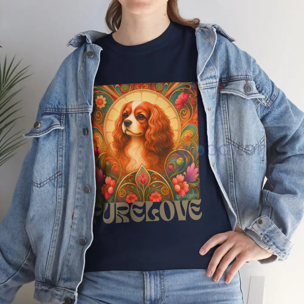 Cavalier King Charles Spaniel Vintage Graphic T-shirt - Unisex Cotton Tee for Dog Lovers - T-Shirt
