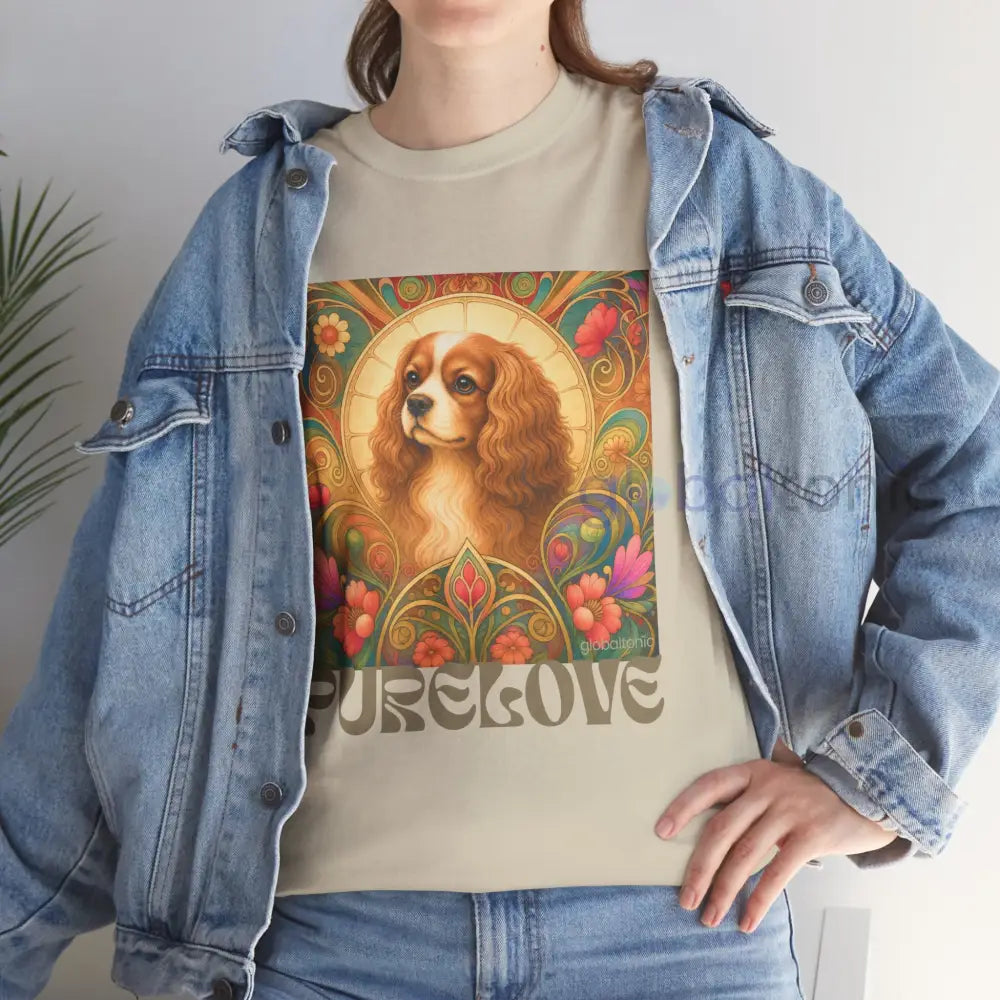 Cavalier King Charles Spaniel Vintage Graphic T-shirt - Unisex Cotton Tee for Dog Lovers - T-Shirt