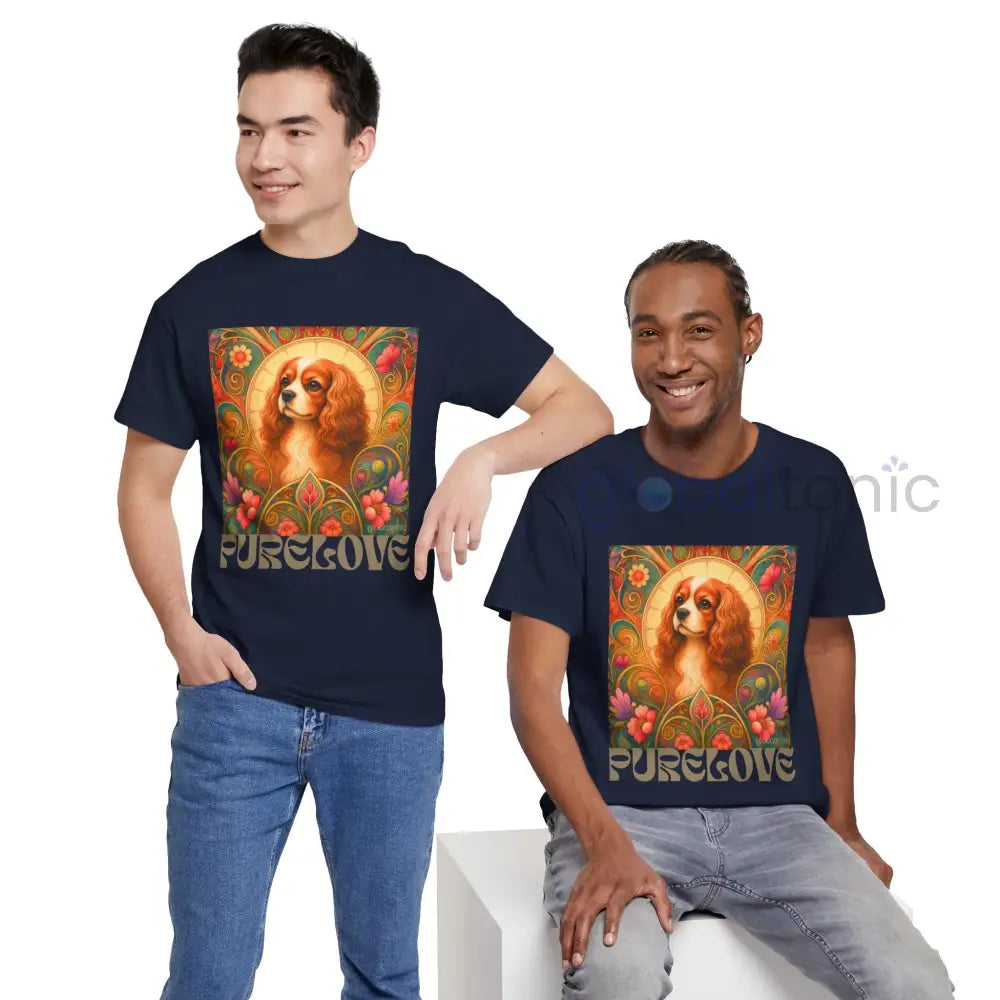 Cavalier King Charles Spaniel Vintage Graphic T-shirt - Unisex Cotton Tee for Dog Lovers - T-Shirt