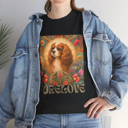 Cavalier King Charles Spaniel Vintage Graphic T-shirt - Unisex Cotton Tee for Dog Lovers - T-Shirt