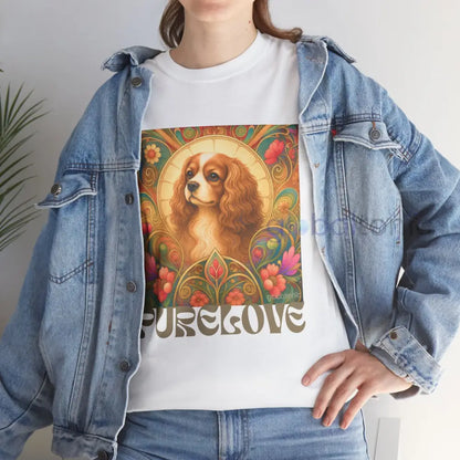 Cavalier King Charles Spaniel Vintage Graphic T-shirt - Unisex Cotton Tee for Dog Lovers - T-Shirt