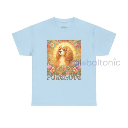 Cavalier King Charles Spaniel Vintage Graphic T-shirt - Unisex Cotton Tee for Dog Lovers - Light Blue / S - T-Shirt