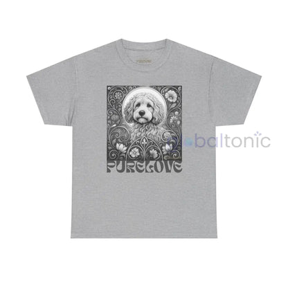 Cockapoo (Spoodle) Vintage Unisex Cotton Tee for Dog Lovers (Black & White) Sport Grey / S T-Shirt