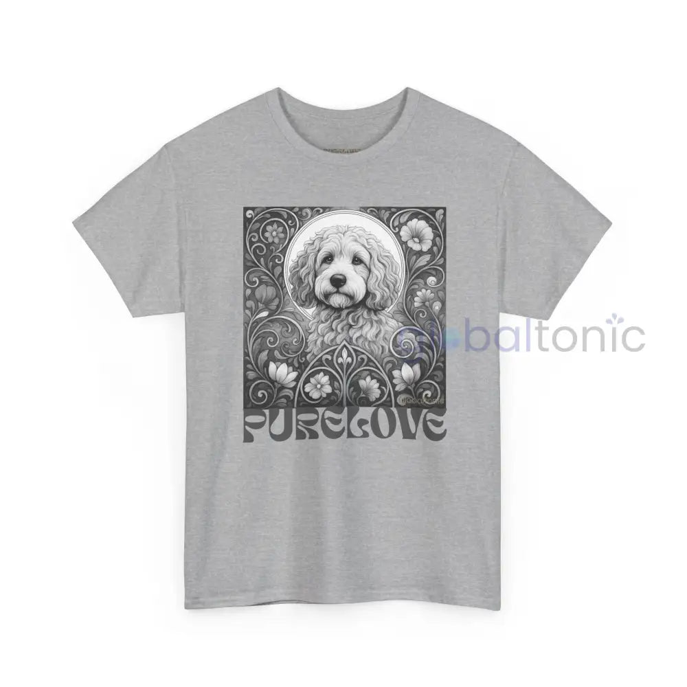 Cockapoo (Spoodle) Vintage Unisex Cotton Tee for Dog Lovers (Black & White) T-Shirt