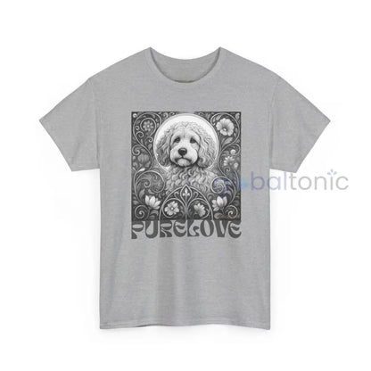 Cockapoo (Spoodle) Vintage Unisex Cotton Tee for Dog Lovers (Black & White) T-Shirt