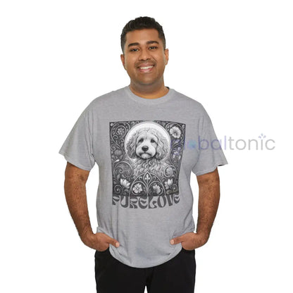Cockapoo (Spoodle) Vintage Unisex Cotton Tee for Dog Lovers (Black & White) T-Shirt