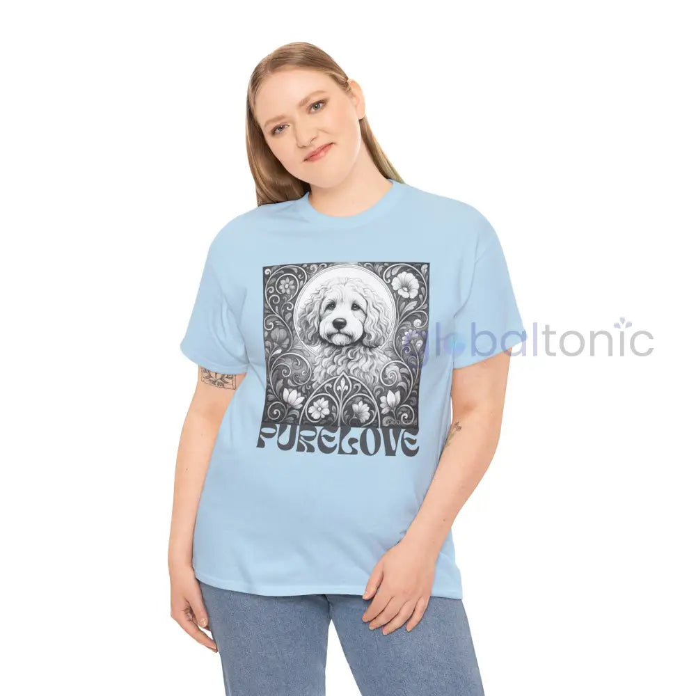 Cockapoo (Spoodle) Vintage Unisex Cotton Tee for Dog Lovers (Black & White) T-Shirt