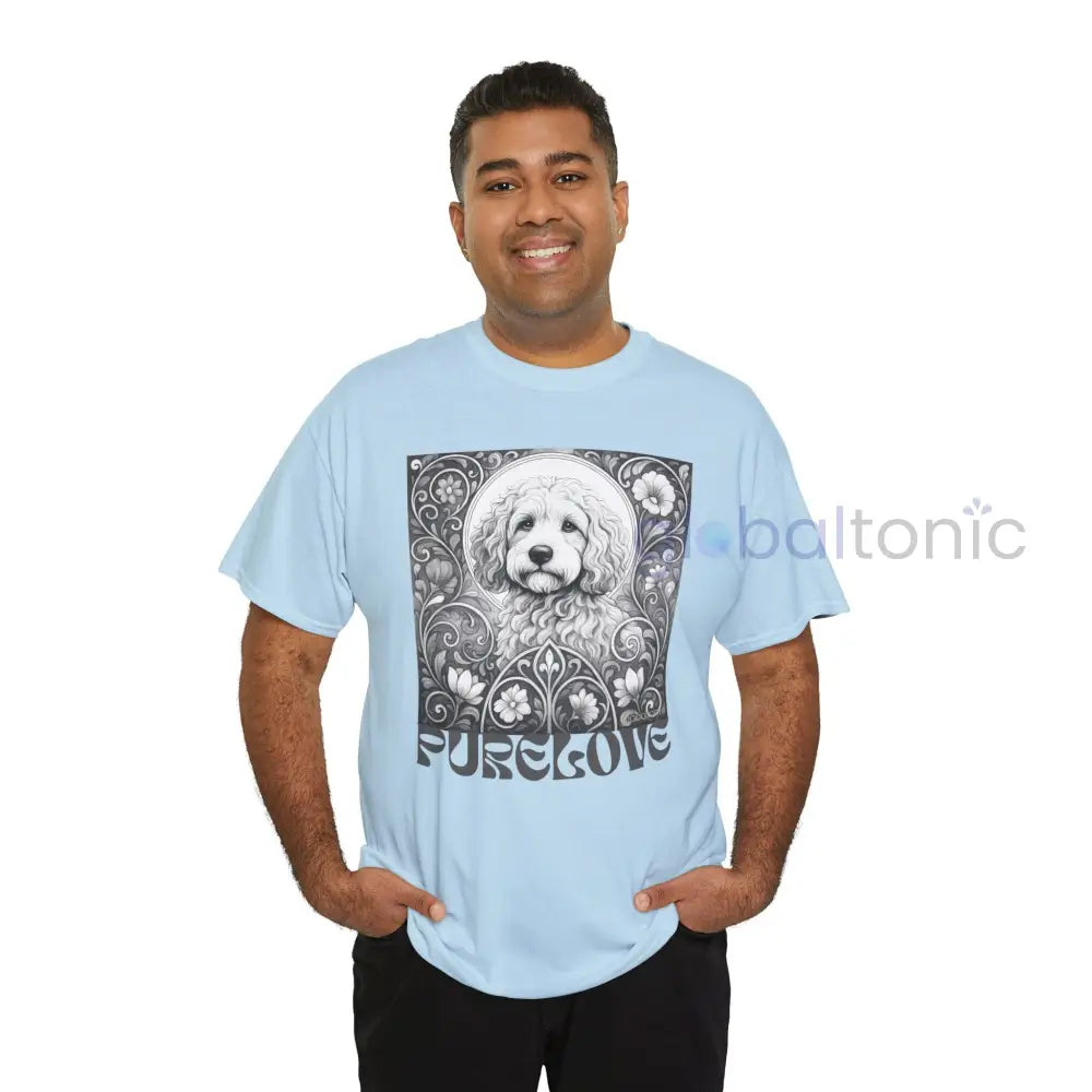 Cockapoo (Spoodle) Vintage Unisex Cotton Tee for Dog Lovers (Black & White) T-Shirt