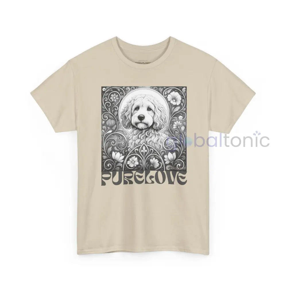 Cockapoo (Spoodle) Vintage Unisex Cotton Tee for Dog Lovers (Black & White) T-Shirt