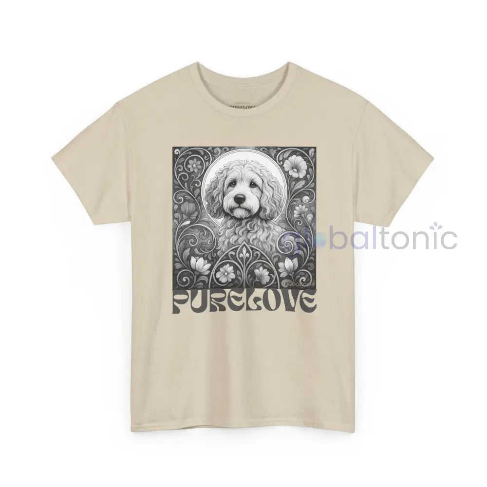 Cockapoo (Spoodle) Vintage Unisex Cotton Tee for Dog Lovers (Black & White) T-Shirt