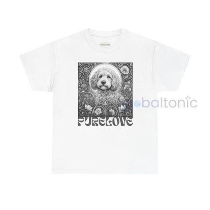 Cockapoo (Spoodle) Vintage Unisex Cotton Tee for Dog Lovers (Black & White) T-Shirt