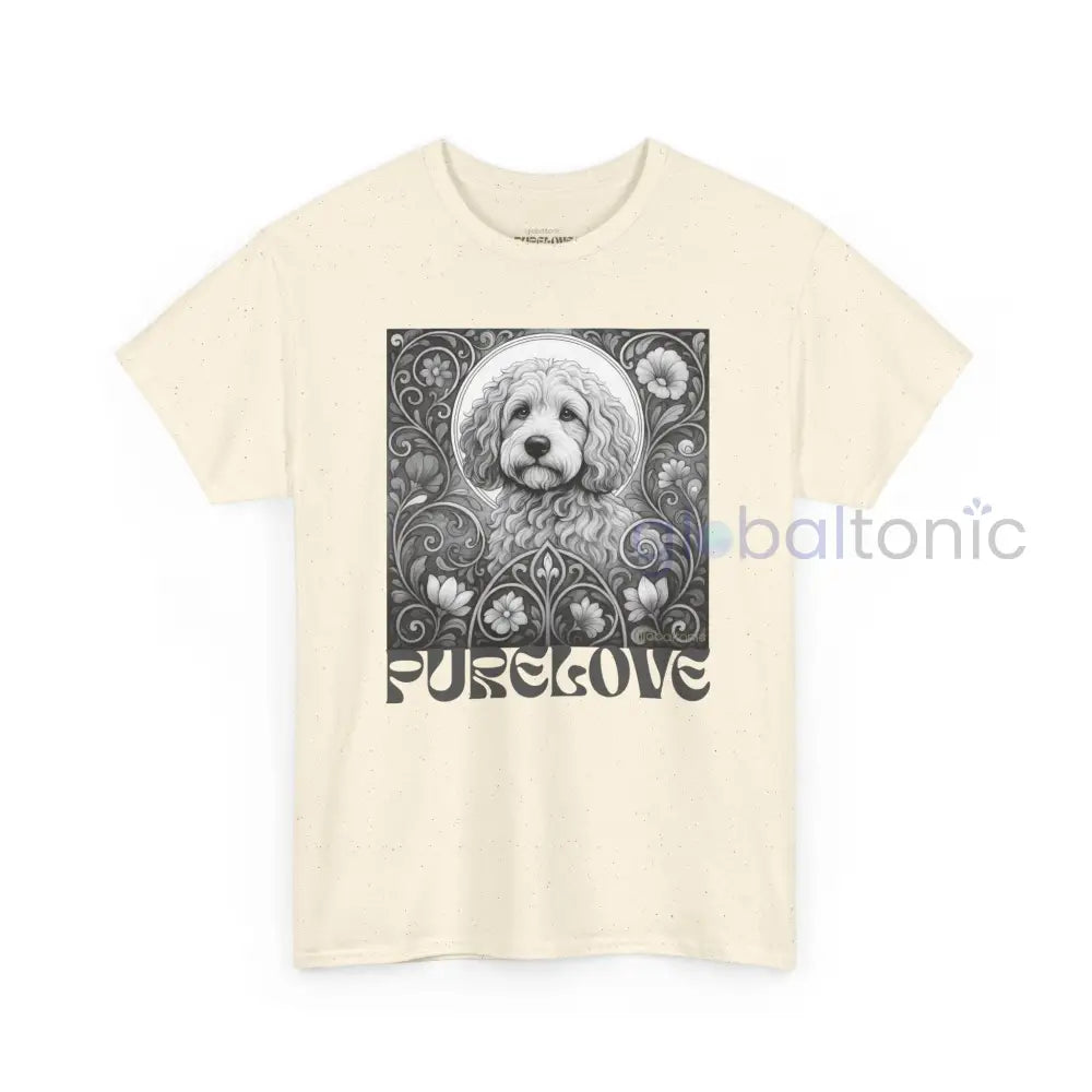 Cockapoo (Spoodle) Vintage Unisex Cotton Tee for Dog Lovers (Black & White) T-Shirt