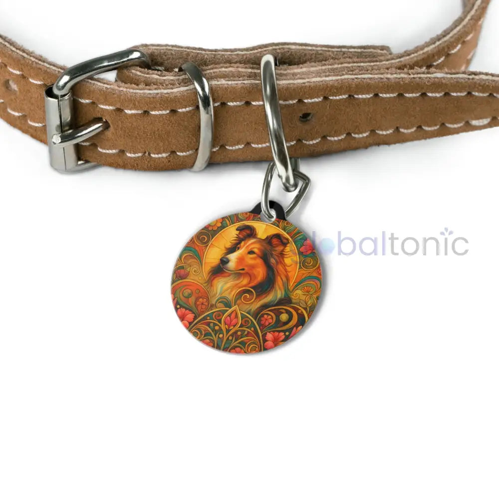 Collie Dog Tag - Vintage Design Gift for Dog Lovers & Pet Owners 1’’ Pets
