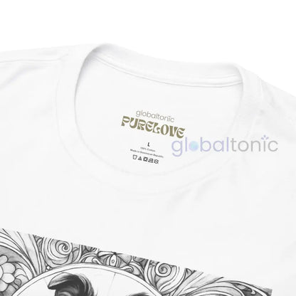 Collie Vintage Unisex Cotton Tee for Dog Lovers (Black & White) T-Shirt