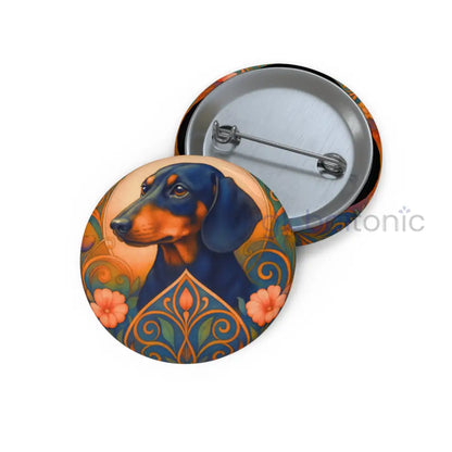 Dachshund Dog Pin Button - Vintage Design Gift for Dog Lovers & Pet Owners 1.25’’ Accessories