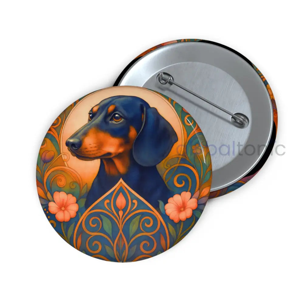 Dachshund Dog Pin Button - Vintage Design Gift for Dog Lovers & Pet Owners 2.25’’ Accessories