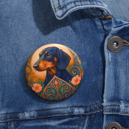Dachshund Dog Pin Button - Vintage Design Gift for Dog Lovers & Pet Owners Accessories