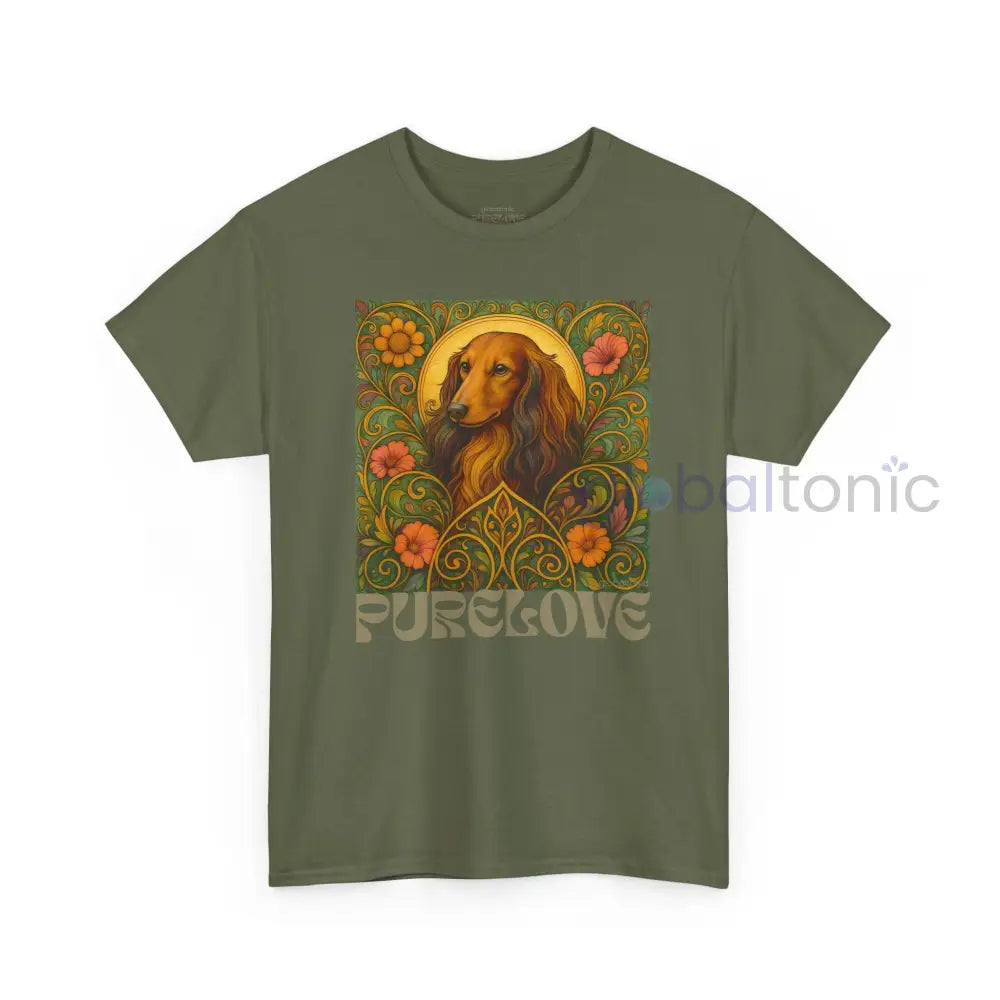 Dachshund Longhair Vintage Graphic T-Shirt – Unisex Cotton Tee for Dog Lovers T-Shirt