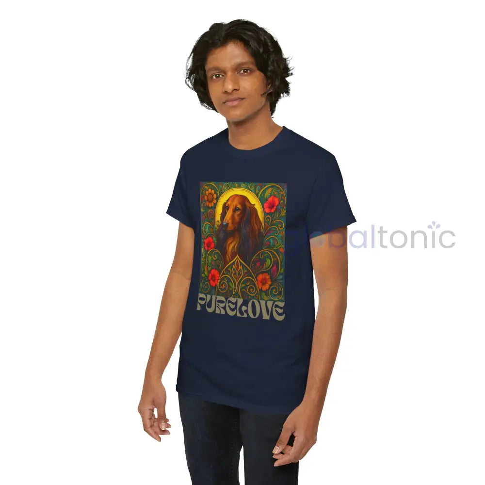 Dachshund Longhair Vintage Graphic T-Shirt – Unisex Cotton Tee for Dog Lovers T-Shirt