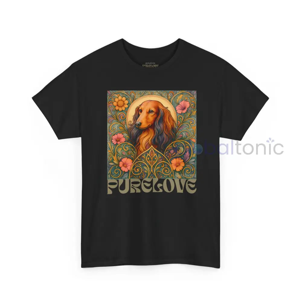 Dachshund Longhair Vintage Graphic T-Shirt – Unisex Cotton Tee for Dog Lovers T-Shirt