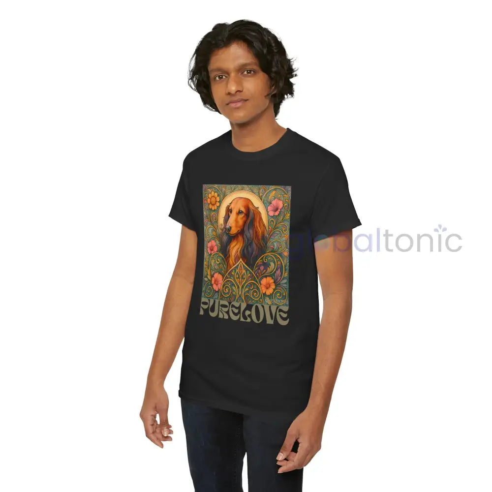 Dachshund Longhair Vintage Graphic T-Shirt – Unisex Cotton Tee for Dog Lovers T-Shirt