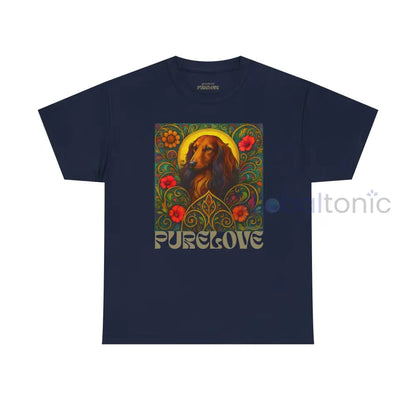 Dachshund Longhair Vintage Graphic T-Shirt – Unisex Cotton Tee for Dog Lovers Navy / S T-Shirt