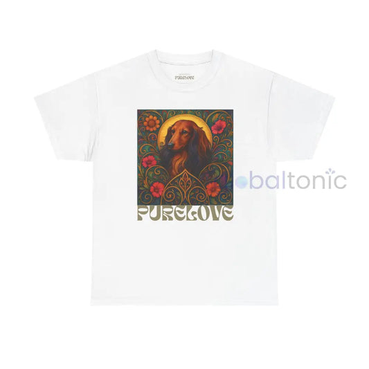 Dachshund Longhair Vintage Graphic T-Shirt – Unisex Cotton Tee for Dog Lovers White / S T-Shirt