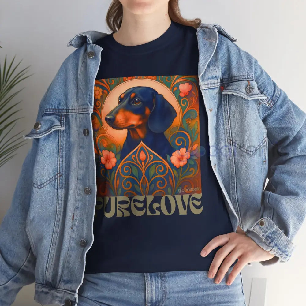 Dachshund Shorthair Vintage Graphic T-shirt - Unisex Cotton Tee for Dog Lovers T-Shirt