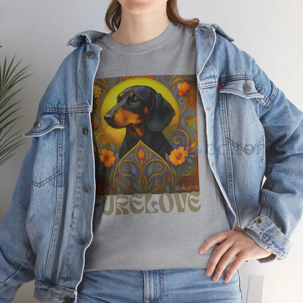 Dachshund Shorthair Vintage Graphic T-shirt - Unisex Cotton Tee for Dog Lovers T-Shirt