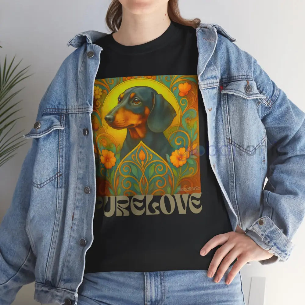 Dachshund Shorthair Vintage Graphic T-shirt - Unisex Cotton Tee for Dog Lovers T-Shirt