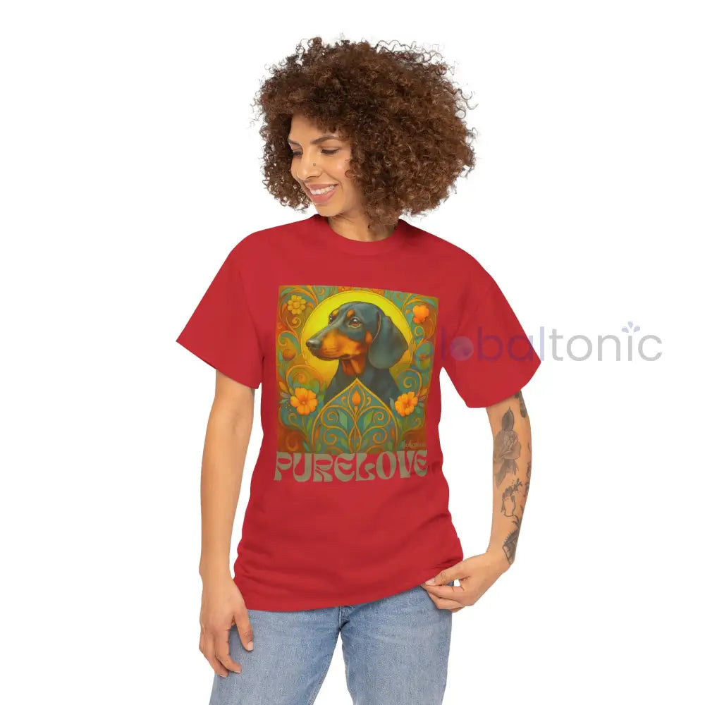 Dachshund Shorthair Vintage Graphic T-shirt - Unisex Cotton Tee for Dog Lovers T-Shirt