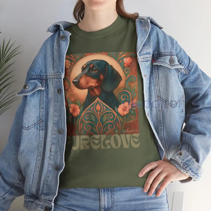 Dachshund Shorthair Vintage Graphic T-shirt - Unisex Cotton Tee for Dog Lovers T-Shirt
