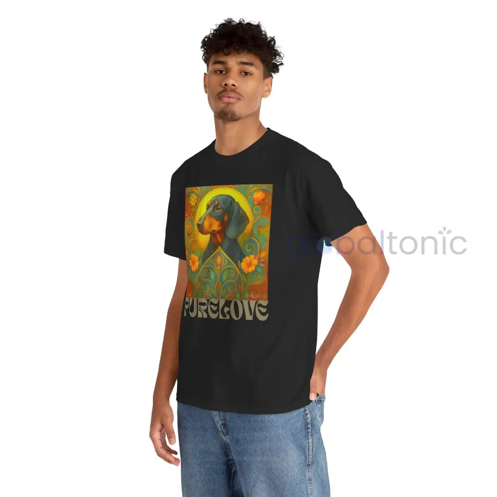 Dachshund Shorthair Vintage Graphic T-shirt - Unisex Cotton Tee for Dog Lovers T-Shirt