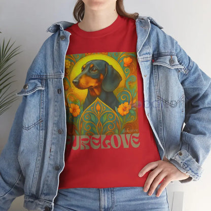 Dachshund Shorthair Vintage Graphic T-shirt - Unisex Cotton Tee for Dog Lovers T-Shirt