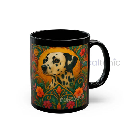 Dalmatian Dog Lover Black Mug – Vintage Pet Themed Cup for Gifts & Home Decor 11oz Mug