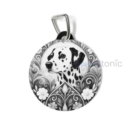 Dalmatian Dog Tag (Black & White) - Vintage Design Gift for Dog Lovers & Pet Owners 1’’ Pets