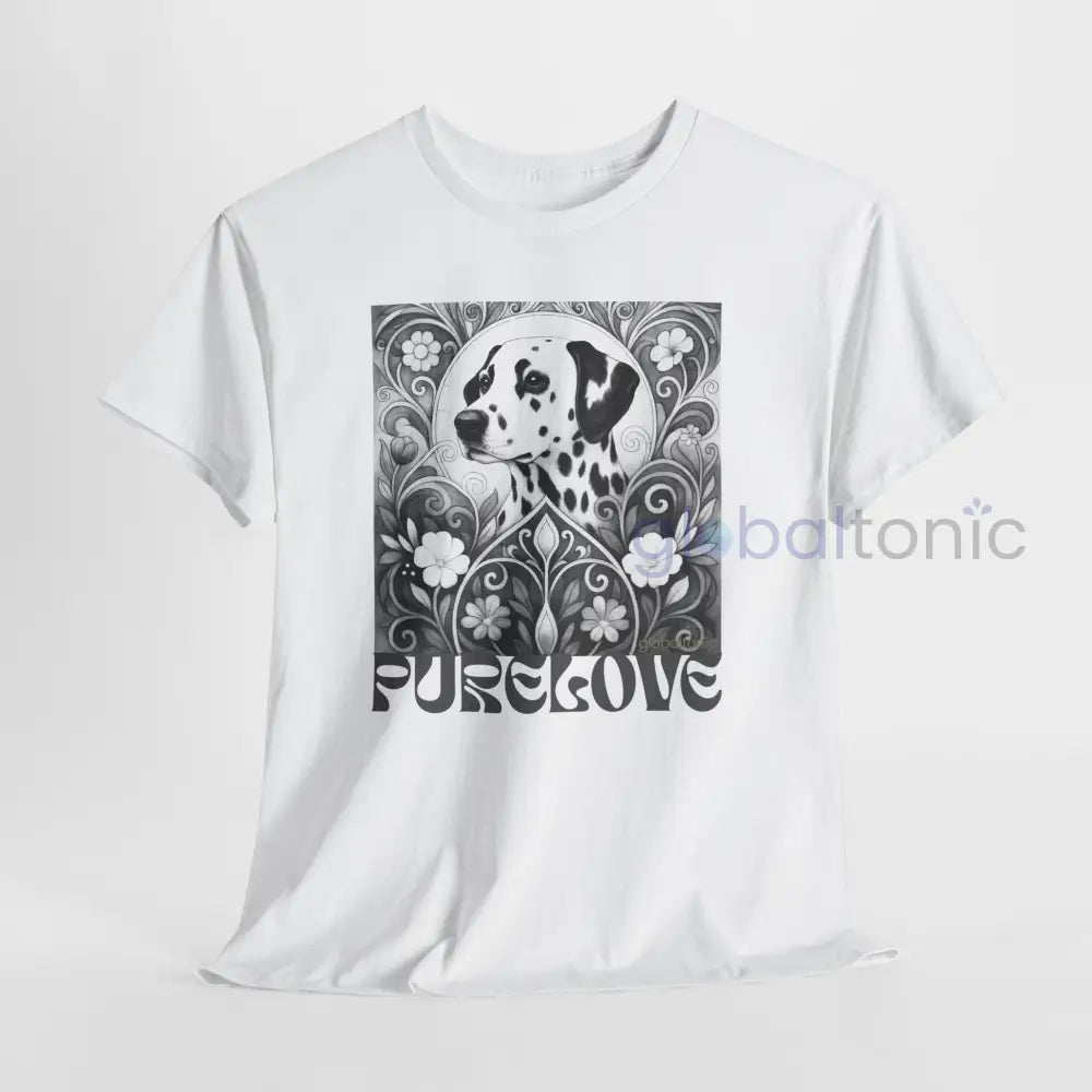 Dalmatian Vintage Unisex Cotton Tee for Dog Lovers (Black & White) T-Shirt