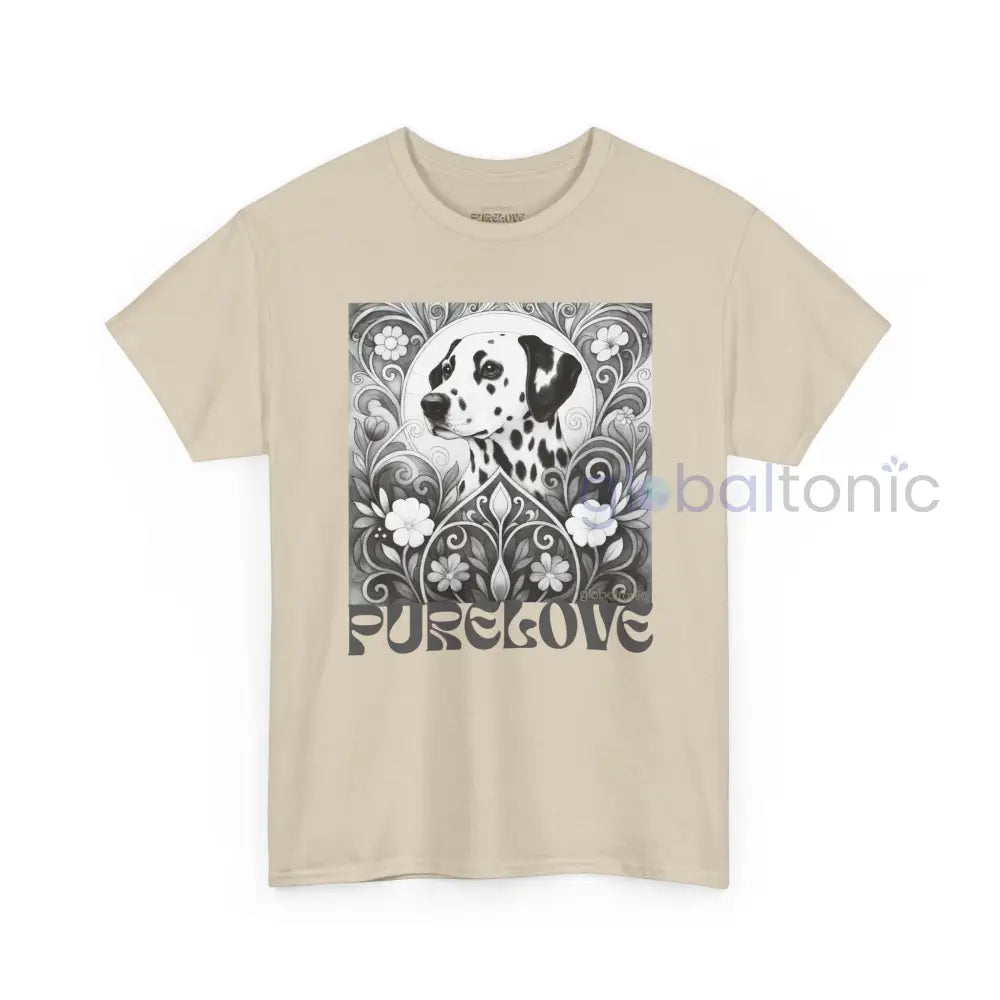 Dalmatian Vintage Unisex Cotton Tee for Dog Lovers (Black & White) T-Shirt