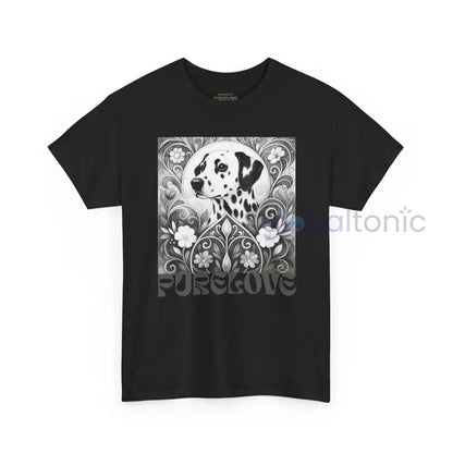 Dalmatian Vintage Unisex Cotton Tee for Dog Lovers (Black & White) T-Shirt