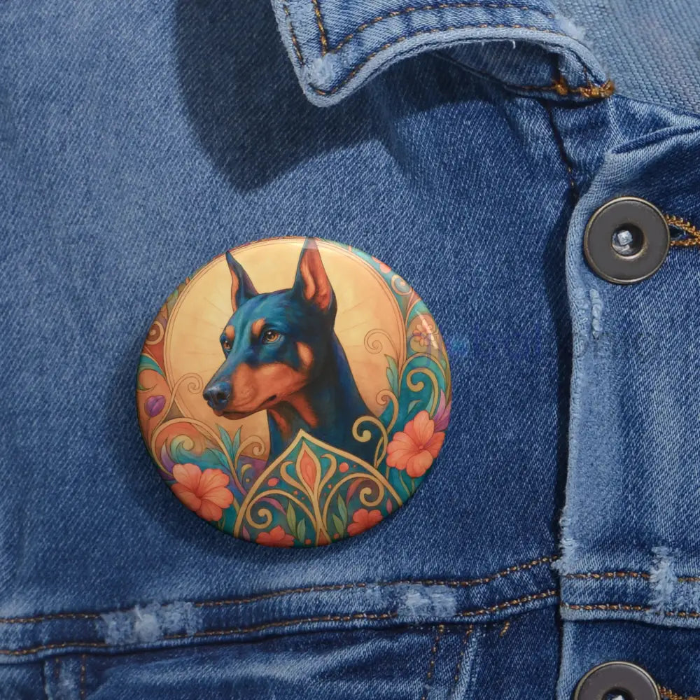 Doberman Dog Pin Button - Vintage Design Gift for Dog Lovers Accessories